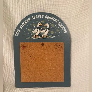 Country Cooking Cork Board with geese